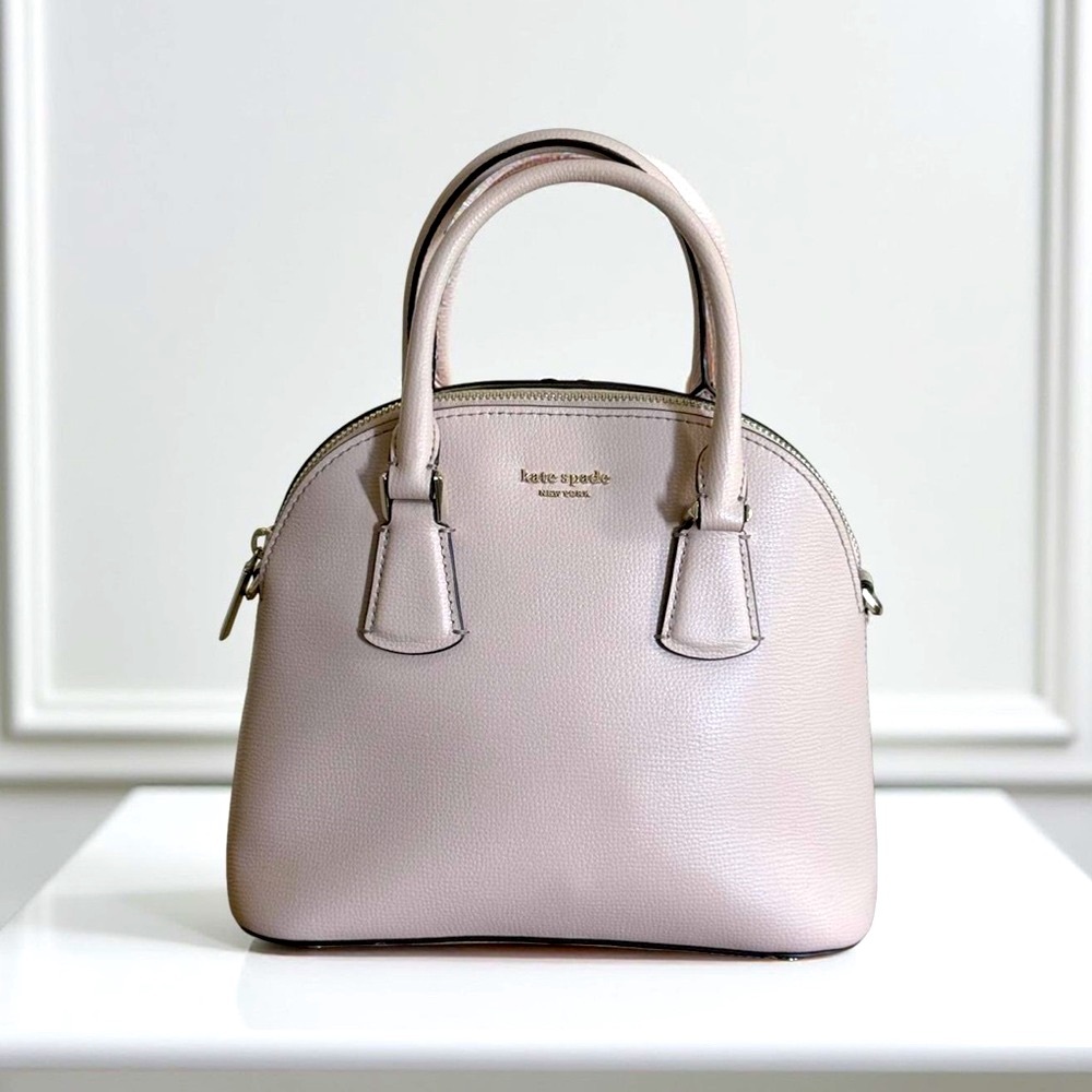 Authentic Kate Spade Soft Pink Leather Satchel Crossbody Handbag - Picture 2 of 16